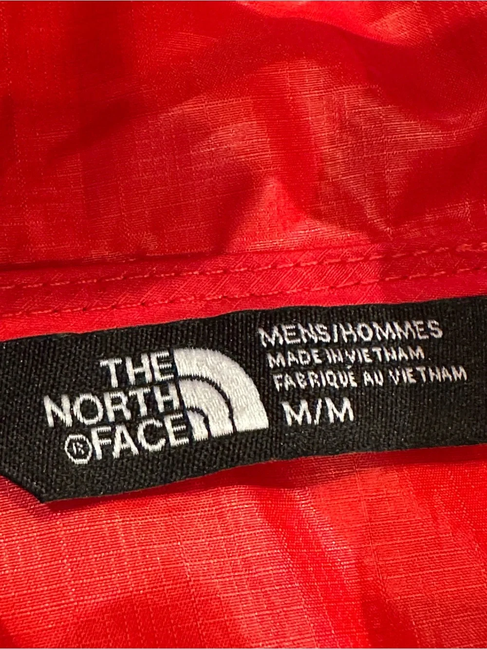 The North Face Windwall Anorak Jacket Mens M Red Navy Half Zip Windbreaker Gorp